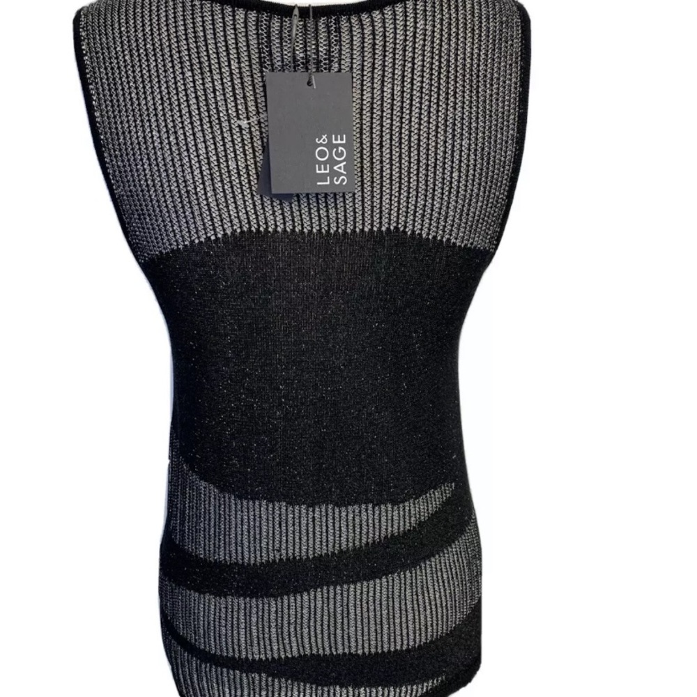 Leo & Sage Black Diagonal Tank Top NWT $260 S/M - Picture 5 of 9